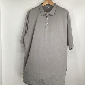 Men's Peter Millar Summer‎ Comfort Short Sleeved Polo Shirt gray/white 2XL